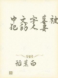 中文字幕被公侵犯的人妻