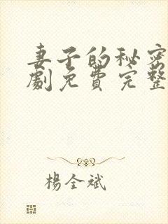 妻子的秘密电视剧免费完整版