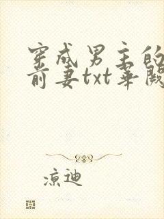穿成男主的炮灰前妻txt华阙阙