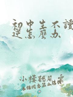 初中生不读书叛逆怎么办