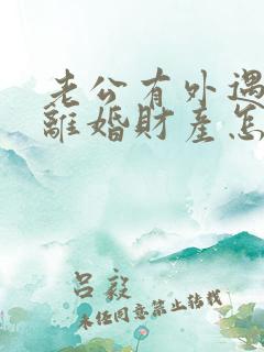 老公有外遇起诉离婚财产怎么分割