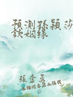 预测孙颖莎王楚钦姻缘