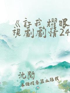 《许我耀眼》电视剧剧情24集免费观看