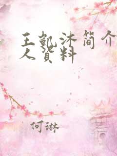 王凯沐简介 个人资料