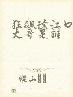 狂飙徐江口中的大哥是谁