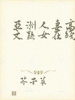 亚洲人妻高清中文熟女在线播放日韩字幕