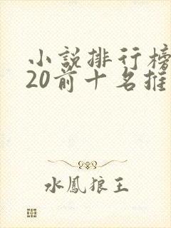 小说排行榜2020前十名推荐