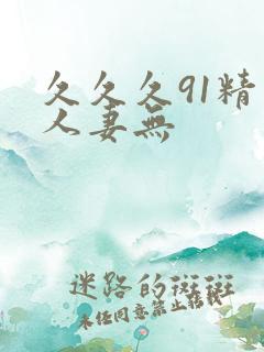 久久久91精品人妻无