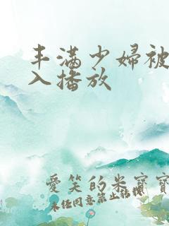 丰满少妇被猛进入播放