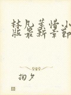 林凡叶惜小说正版最新章节