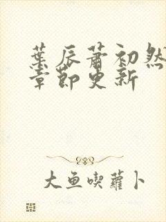 叶辰萧初然最快章节更新