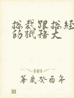 总裁跟总经理谁的职务大