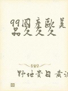 99国产欧美精品久久久