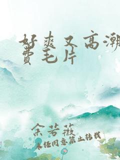 好爽又高潮了免费毛片