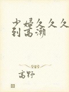 少妇久久久被弄到高潮