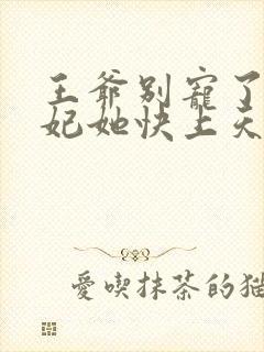 王爷别宠了,王妃她快上天了