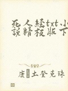 死人经txt小说精校版下载