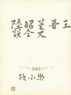 陆昭菱晋王的小说全文