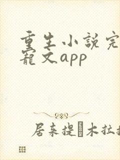 重生小说完结甜宠文app