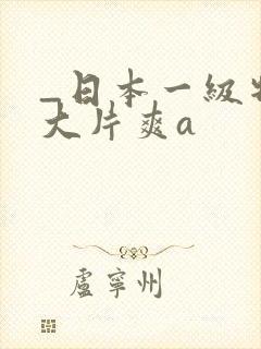 _日本一级特黄大片爽a