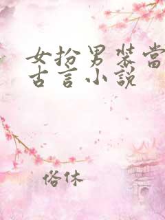 女扮男装当官的古言小说