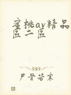 蜜桃av精品一区二区
