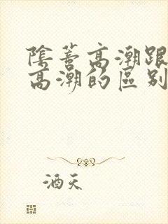 阴蒂高潮跟阴道高潮的区别