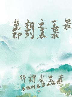 万相之王最新章节列表最