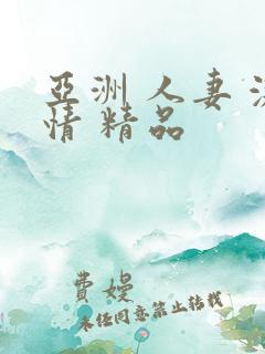 亚洲 人妻 激情 精品