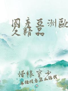 国产亚洲欧美久久精品