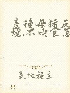 产后母猪反复发烧,不吃食怎么办