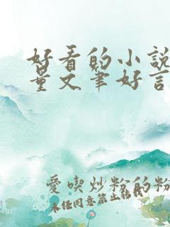 好看的小说高质量文笔好言情