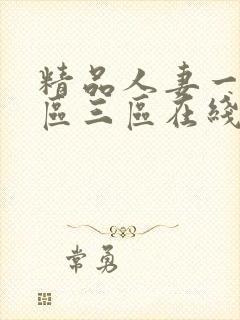 精品人妻一区二区三区在线