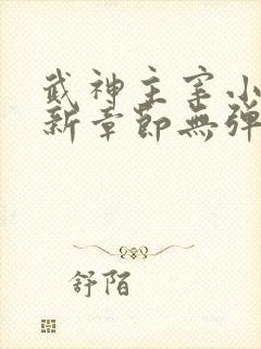 武神主宰小说最新章节无弹窗