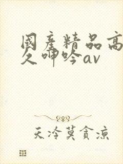 国产精品高潮久久呻吟av