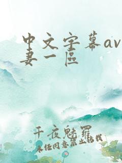 中文字幕av人妻一区