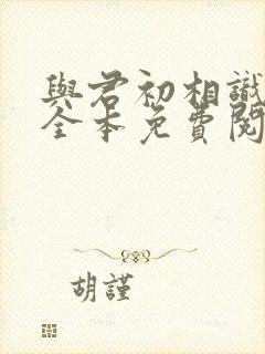 与君初相识小说全本免费阅读笔趣阁