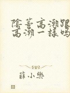 阴蒂高潮跟阴道高潮一样吗