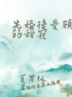 先婚后爱顾先生的甜宠