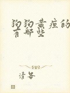 狗狗黄疸的症状有哪些