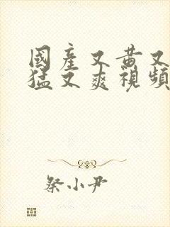 国产又黄又粗又猛又爽视频