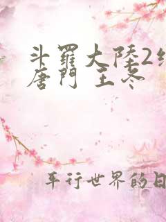 斗罗大陆2绝世唐门 王冬