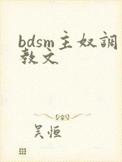 bdsm主奴调教文