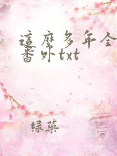 这么多年全文加番外txt