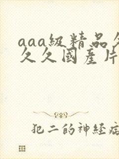 aaa级精品久久久国产片