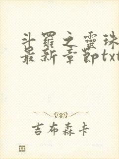 斗罗之灵珠神剑最新章节txt