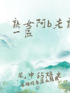 熟女阿b老熟女一区