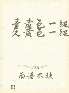 看黄色一级片久久黄色一级片