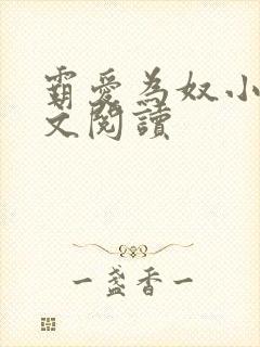 霸爱为奴小说全文阅读