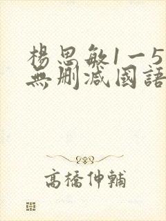 杨思敏1一5集无删减国语